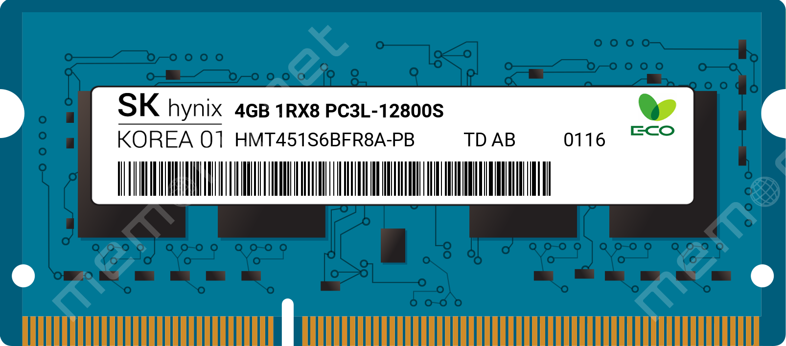 HYNIX HMT451S7BFR8A-PB HMT451S6AFR8A-PB 4GB 1Rx8 PC3L-12800 LAPTOP MEMORY RAM 