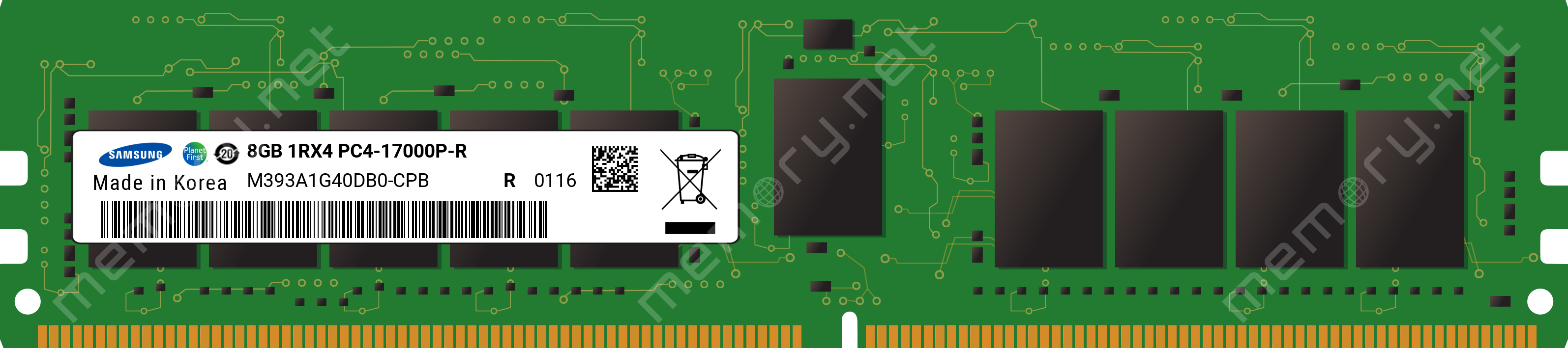 M393A1G40DB0-CPB - Samsung 1x 8GB DDR4-2133 RDIMM PC4-17000P-R Single Rank  x4 Module