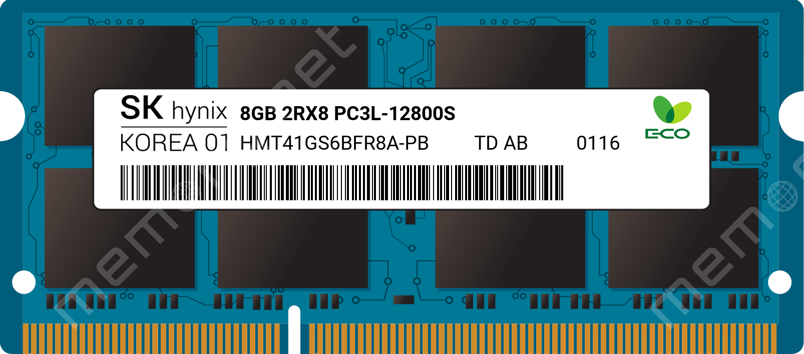 Hynix HMT41GS6BFR8A-PB 8 GB DDR3L 1600MHz Memory Module 8 GB, 1 x 8 GB, DDR3L, 1600MHz, 204-pin SO-DIMM Memory Modules