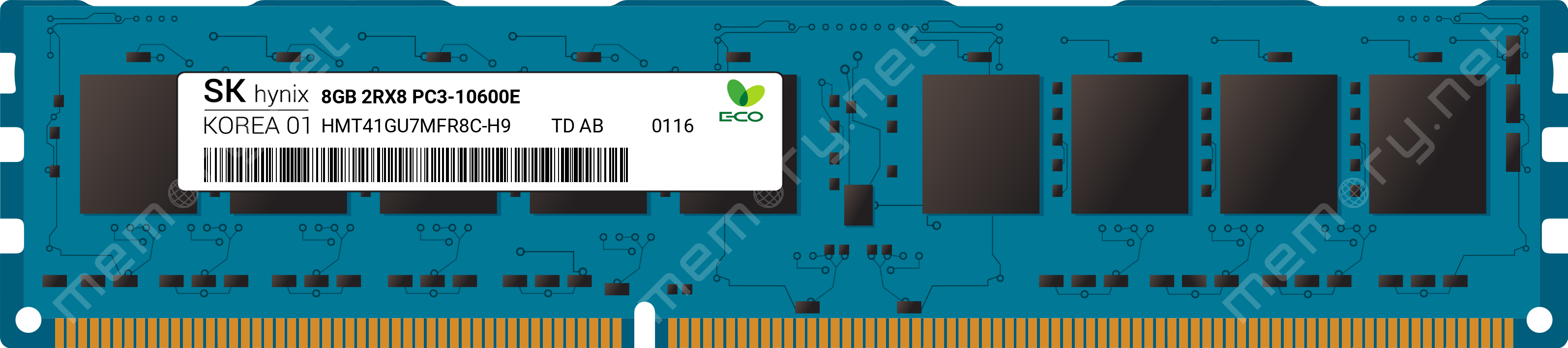 Hynix HMT41GU7MFR8C-H9 equivalente MEMORIA SERVER RAM 8GB PC3-10600E error-correcting CODICE UDIMM 