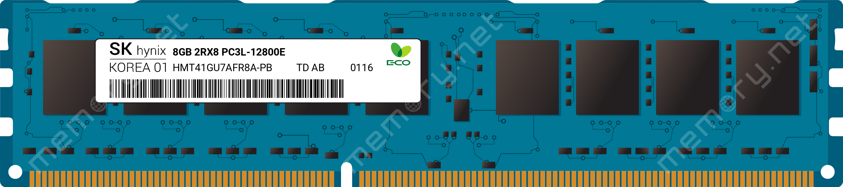 HMT41GU7AFR8A-PB - SK Hynix 1x 8GB DDR3-1600 ECC UDIMM PC3L-12800E 