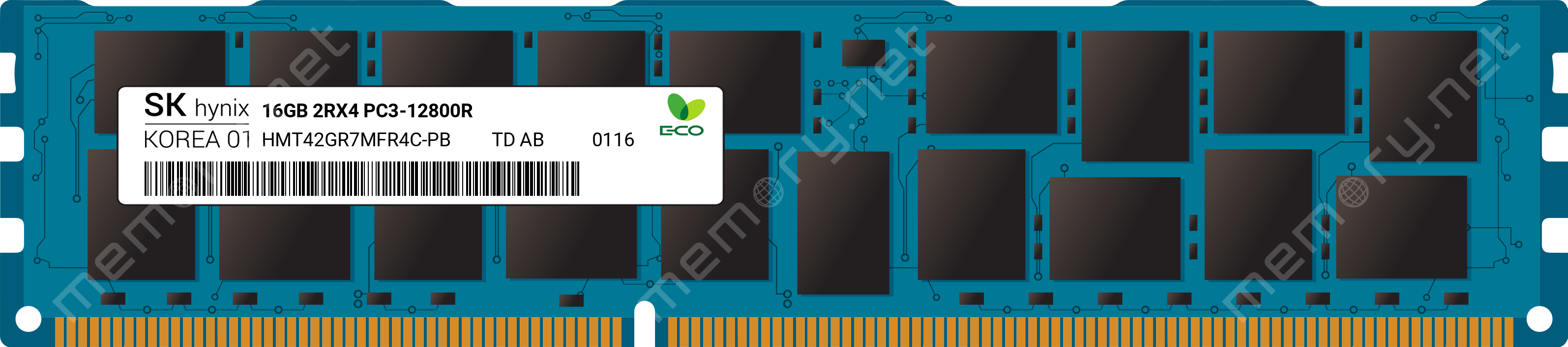 Hynix 16G DDR3-1600 MHz PC3-12800 16GB ECC REG Server Memory HMT42GR7MFR4C-PB 