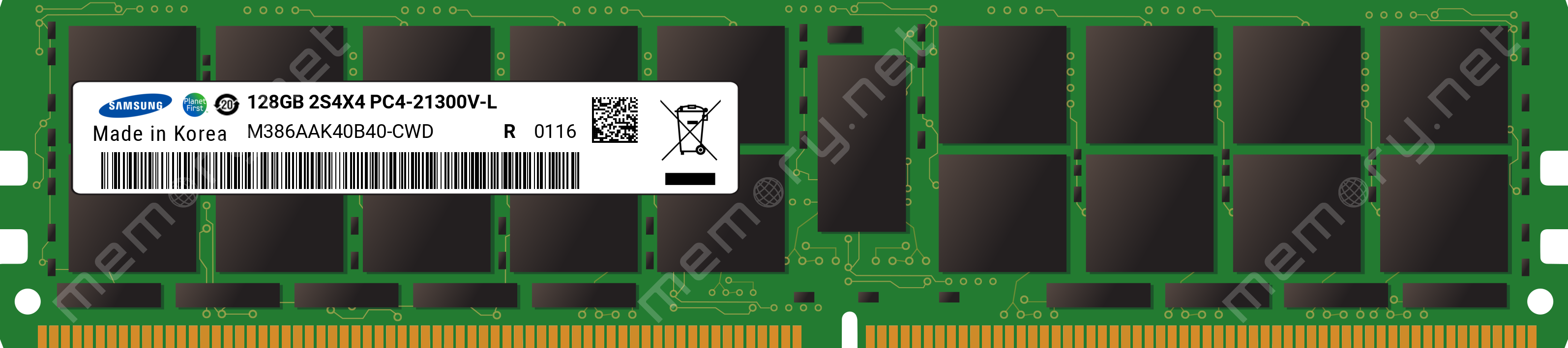 M386AAK40B40-CWD - Samsung 1x 128GB DDR4-2666 LRDIMM PC4-21300V-L 