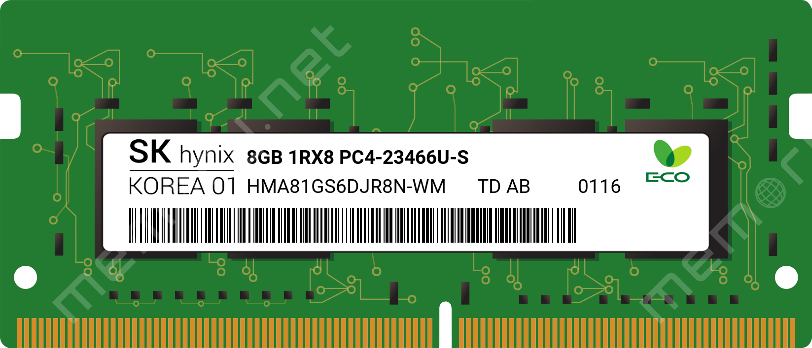 PC/タブレット ノートPC HMA81GS6DJR8N-WM - SK Hynix 1x 8GB DDR4-2933 SODIMM PC4-23466U-S Single  Rank x8 Module