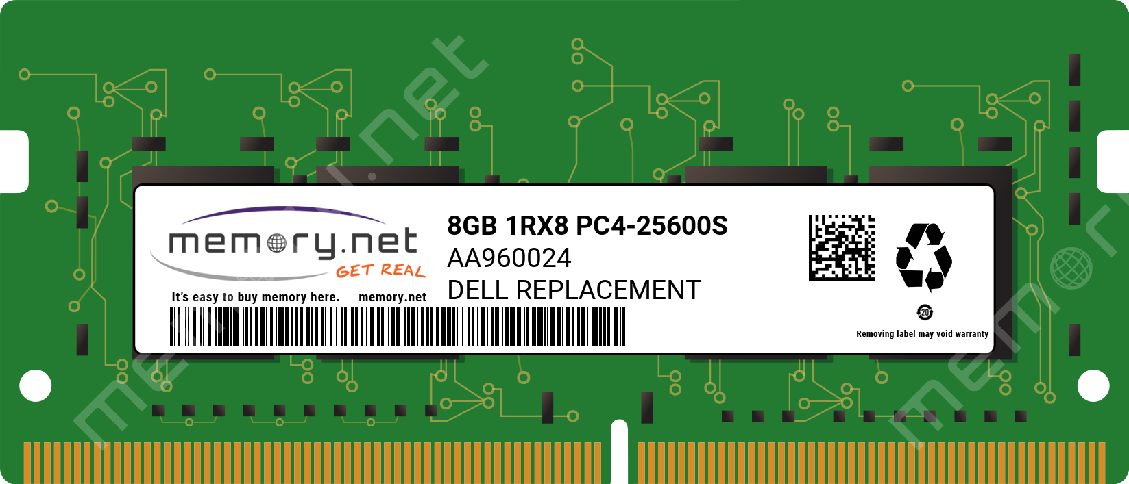 AA960024 - Dell 1x 8GB DDR4-3200 SODIMM PC4-25600S Single 