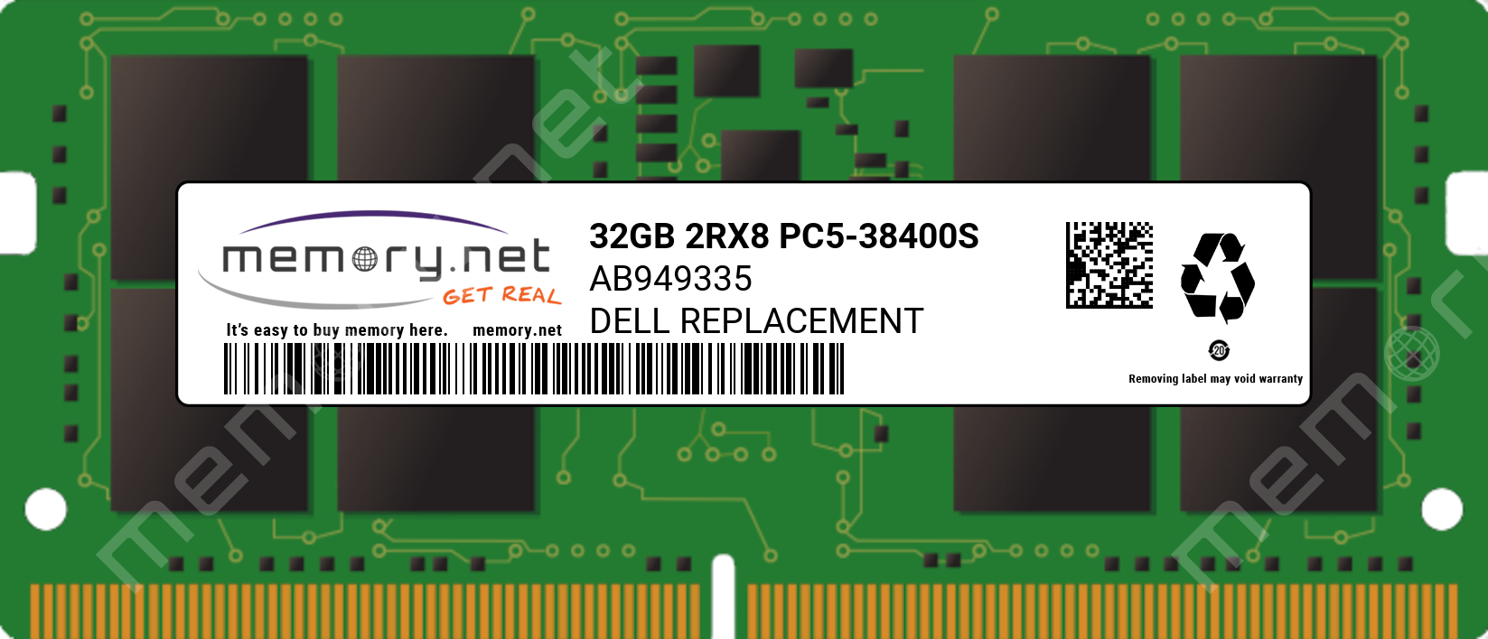 AB949335 - Dell 1x 32GB DDR5-4800 SODIMM PC5-38400S Dual
